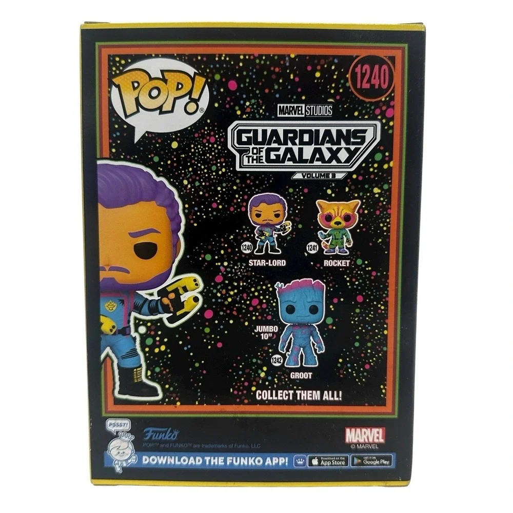 Funko Pop! Guardians Of The Galaxy - Star-Lord (Blacklight) #1240